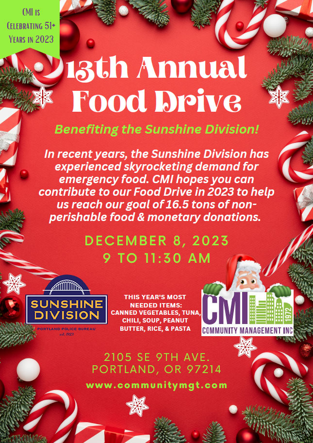 2023 13th Annual CMI Food Drive benefitting the Sunshine Division